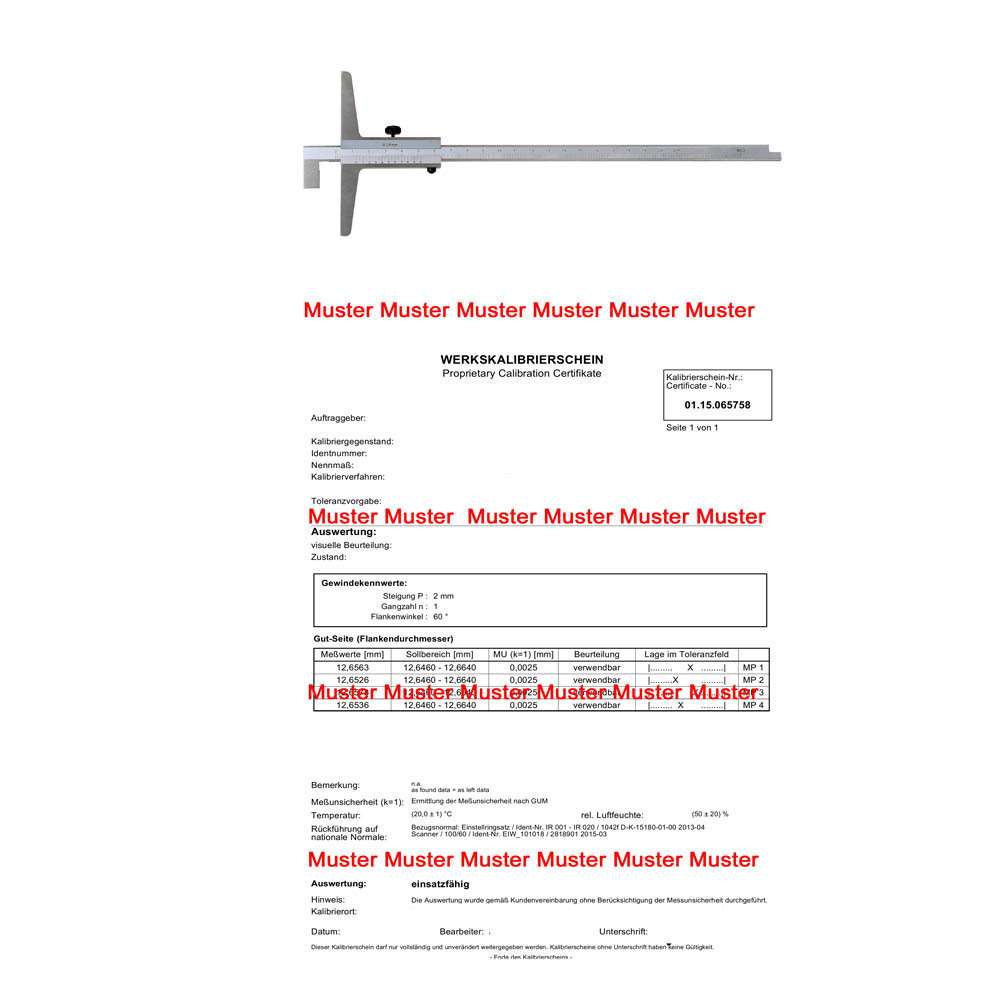 Kalibrierung Tiefen Messschieber Bis Mm Messwelt