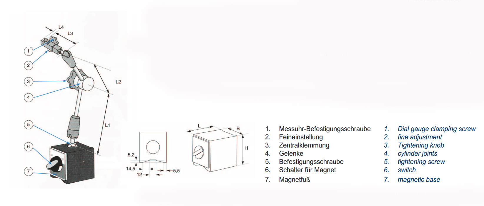 Zeichnung Magnet-Messstativ 