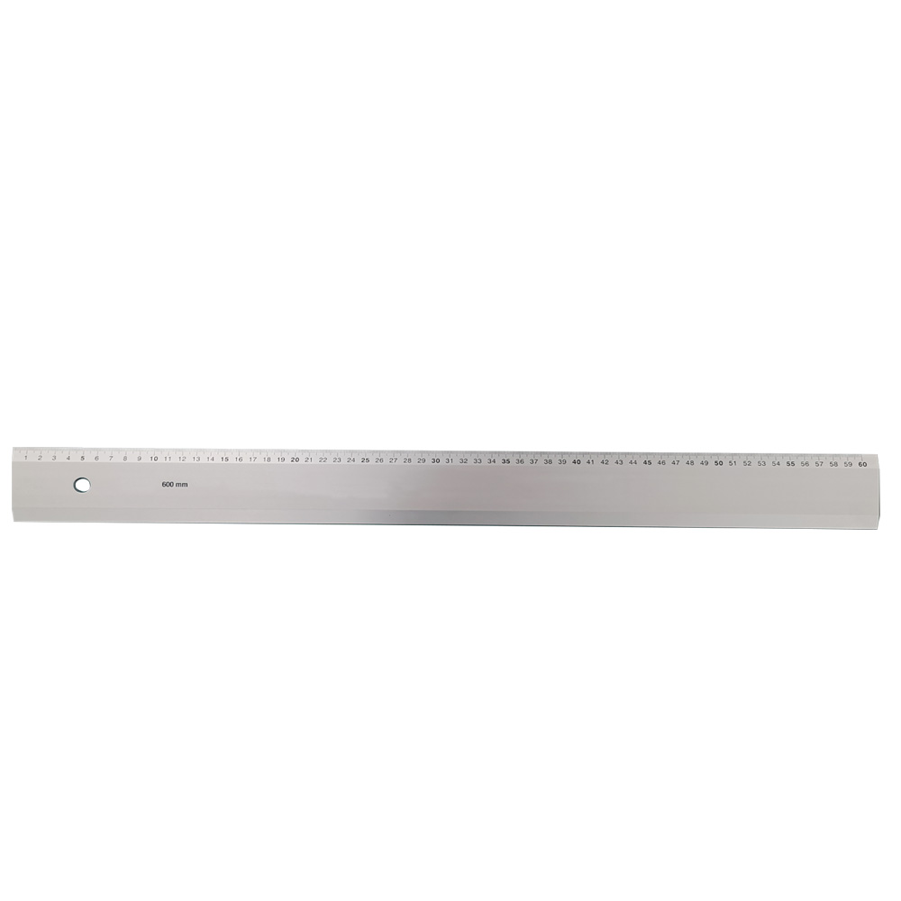 Werkstattlineal 1000 x 50 x 5 mm mit Facette aus Aluminium