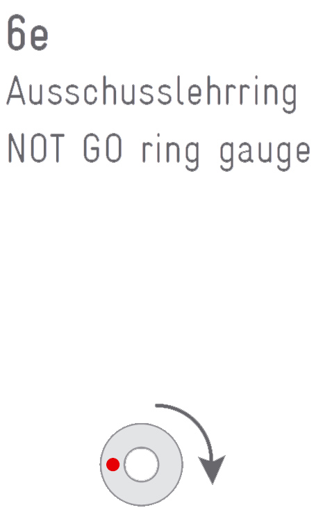 Drawing Thread ring gauge "NO GO" M 30 x 3,5 - 6e DIN 13