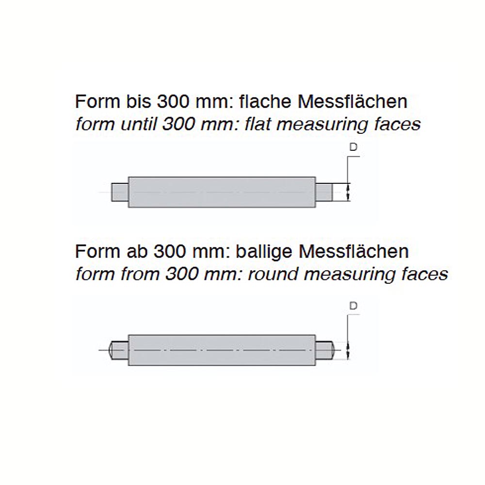 Zeichnung Einstellmaß flach 50 mm für Außenmessschrauben