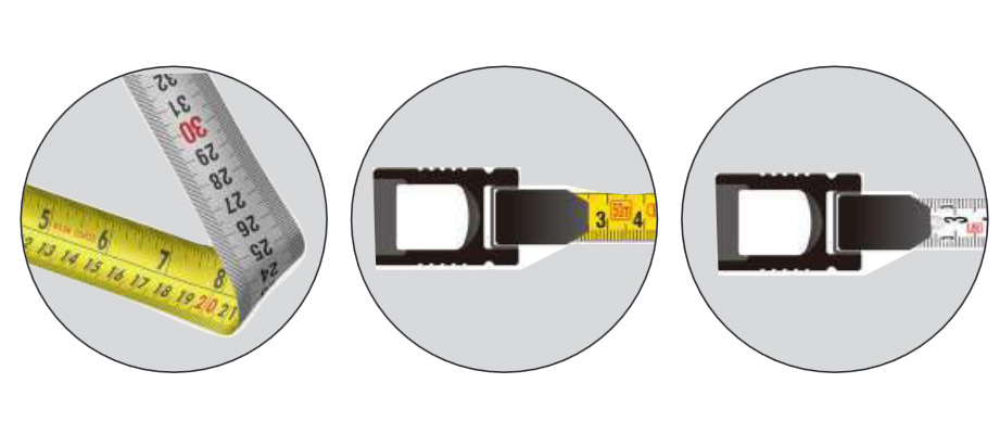 Steel measuring tape detail