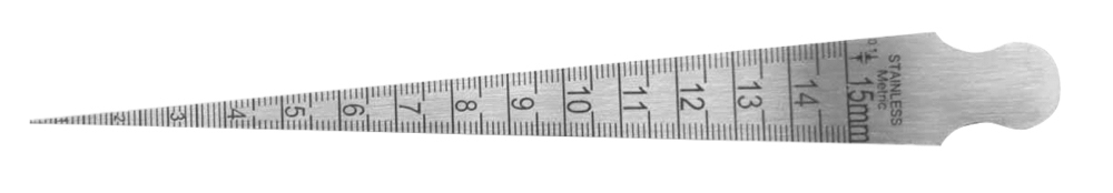 Messkeil aus Stahl 1 - 15 mm