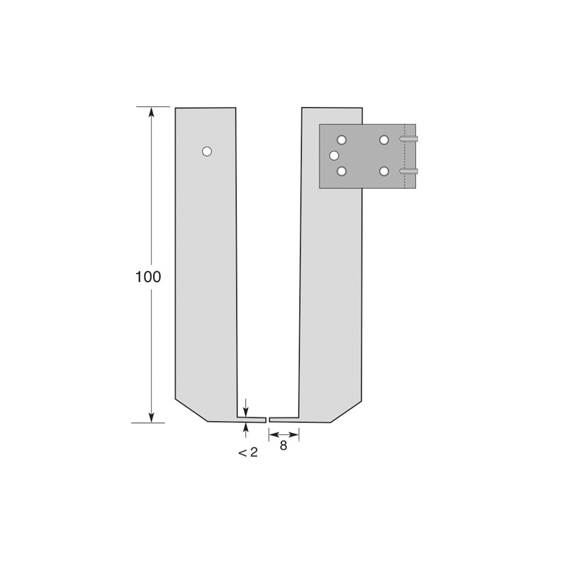 Außen-Nuten-Messschnabel L=100 mm für Digital-Werkstatt-Messschieber Außen-Nuten-Messschnabel L=100 mm für Digital-Werkstatt-Messschieber