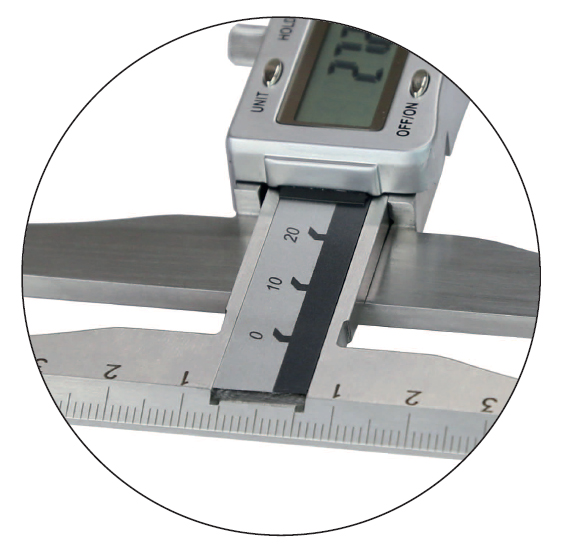 Detail view Digital marking caliper range 0 - 300 mm