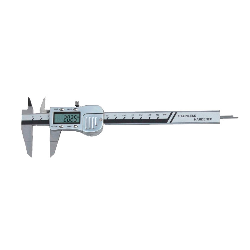 Digital-Messschieber mit extra dünnem Schnabel 0-150 mm 3 V