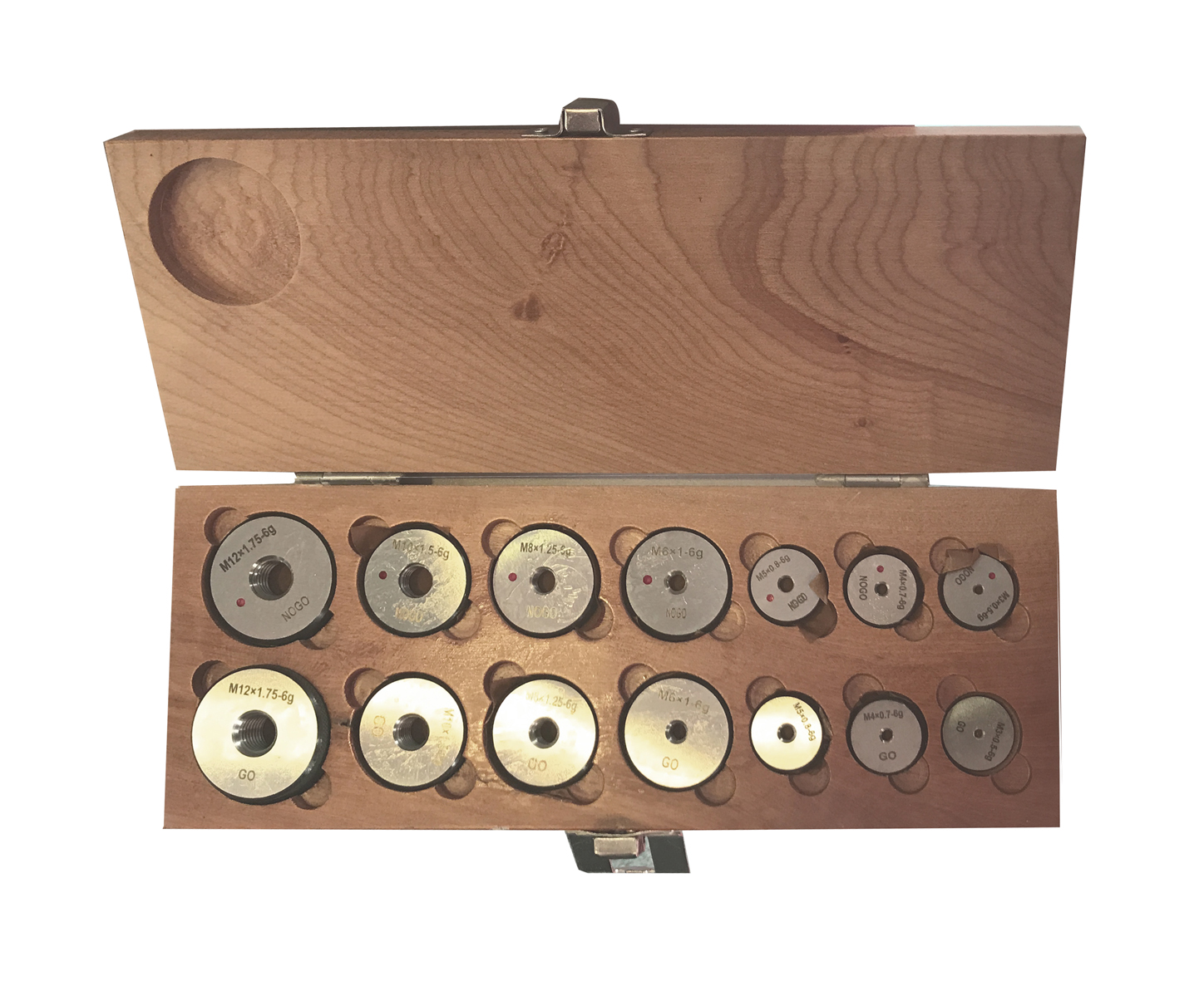 Thread ring gauges set 14 pcs. M3 - M12 "GO" and "NO GO" Thread ring gauges set 14 pcs. M3 - M12 "GO" and "NO GO"