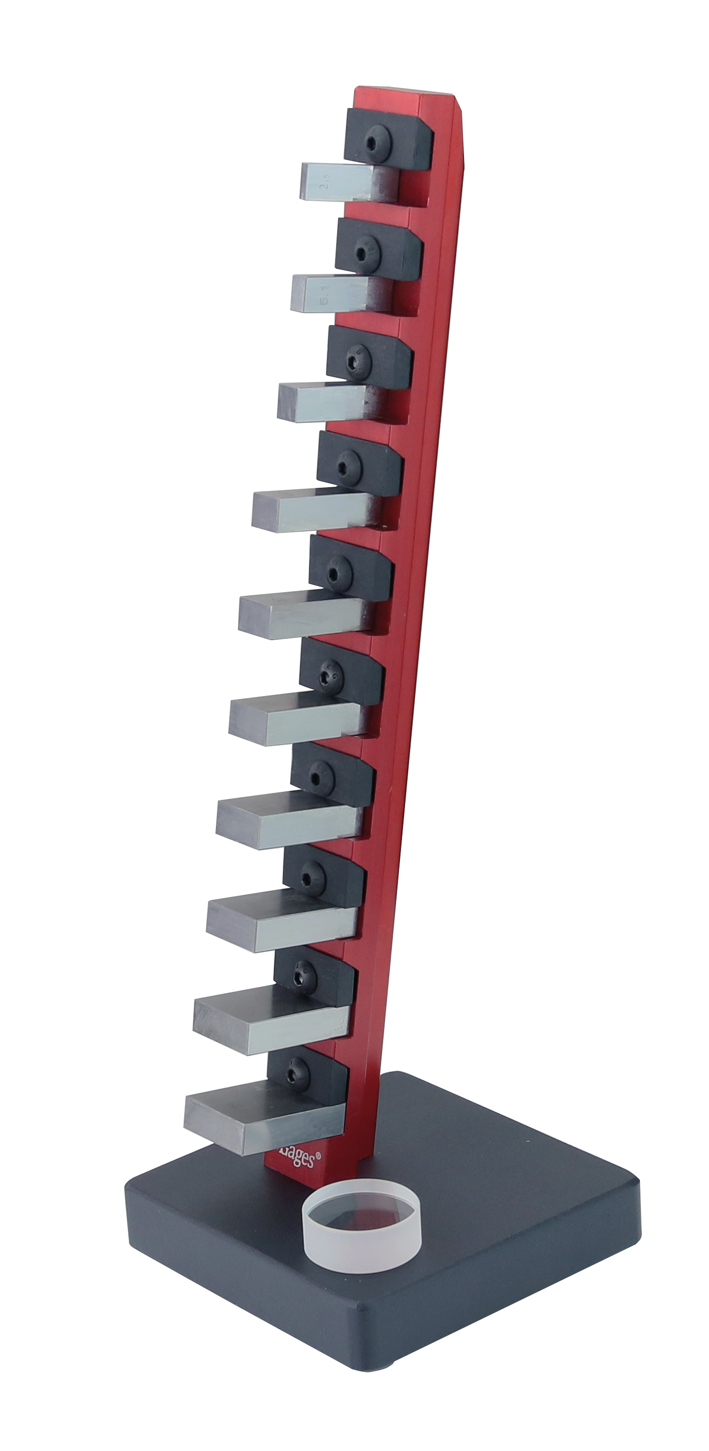 Endmaß-Prüfsatz für Mikrometer mit Halter