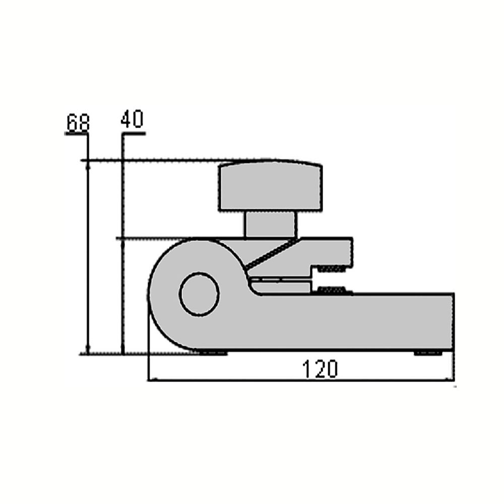 Technical drawing Micrometer holder for mircrometer until 100 mm adjustable angle