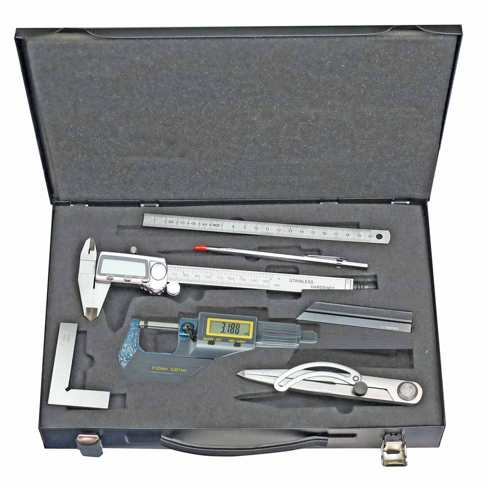 Measuring tool set 7 pcs./set digital for trainess Measuring tool set 7 pcs./set digital for trainess