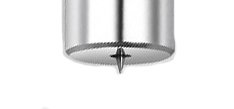 Interter Shape D: Sharp cone point, 30°, SR 0,1 mm