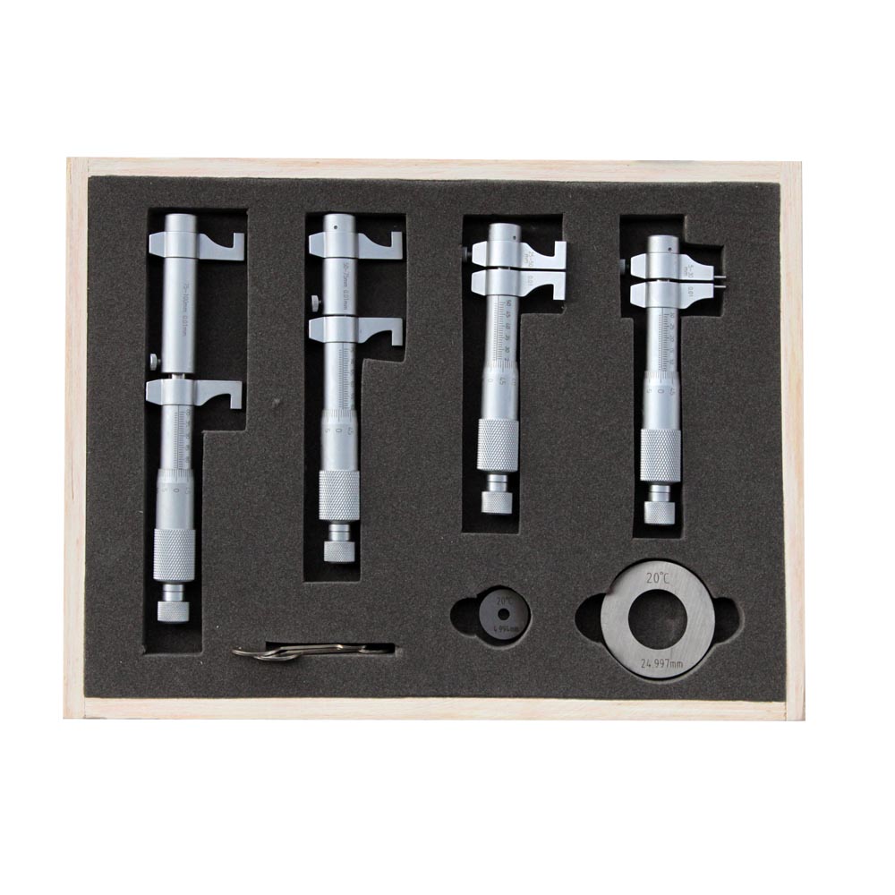 Inside micrometer set 7 pieces range 5 - 100 mm with round measuring faces