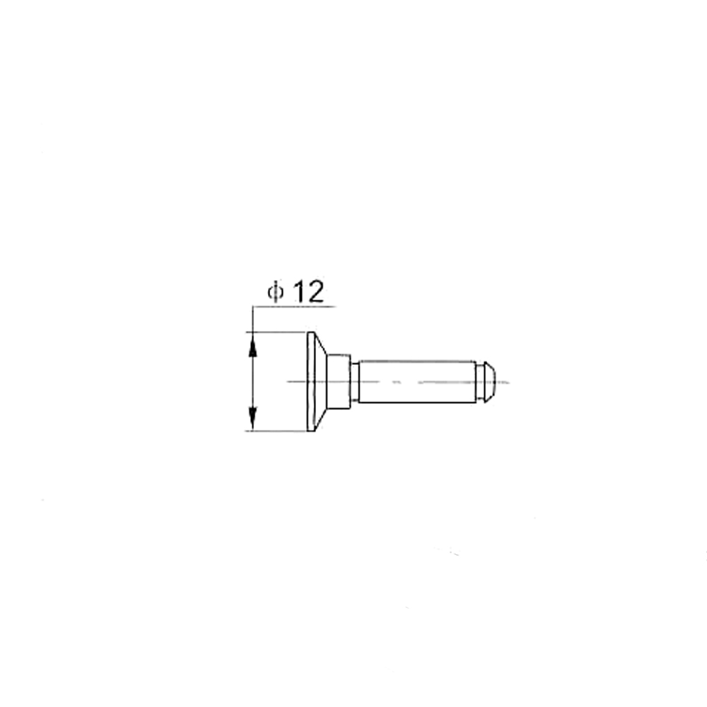 Zeichnung Einsätze Paar Teller Ø 12 mm mit 5 mm Schaft