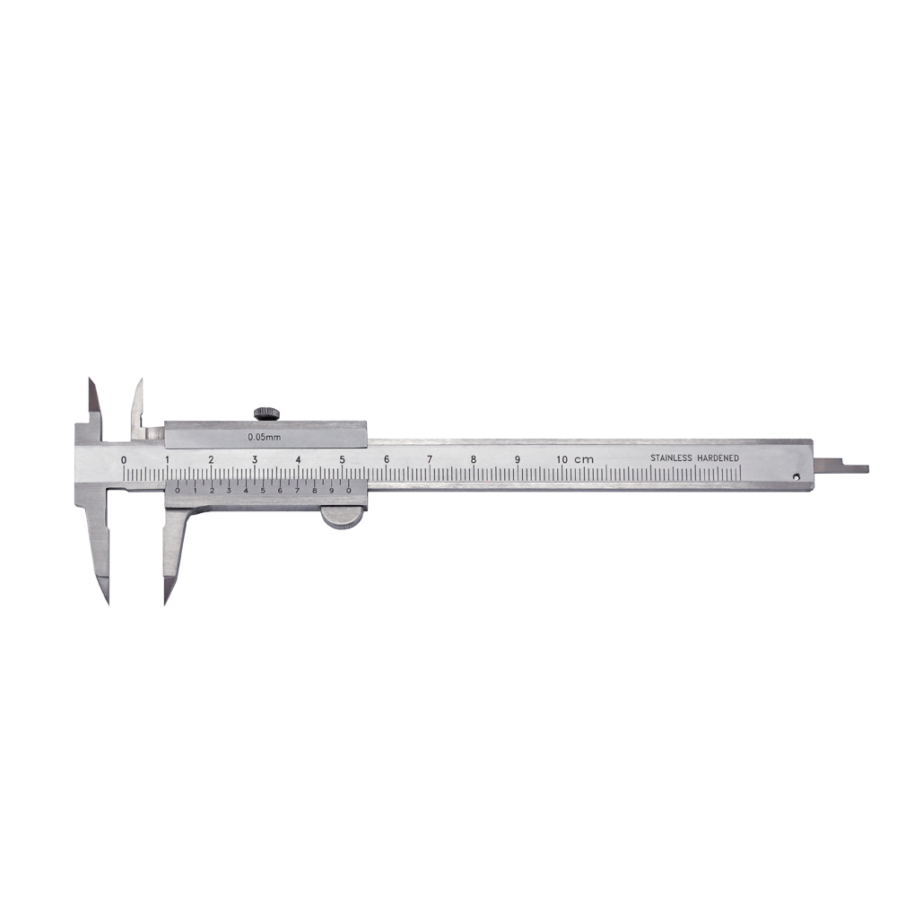 Klein-Messschieber 100 mm mit schmalem Schnabel und schmalen Spitzen DIN 862