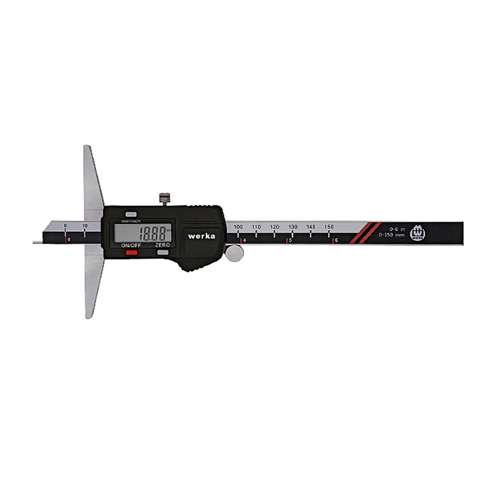 Digital depth caliper 0 - 300 mm range with pin | DIN 862 