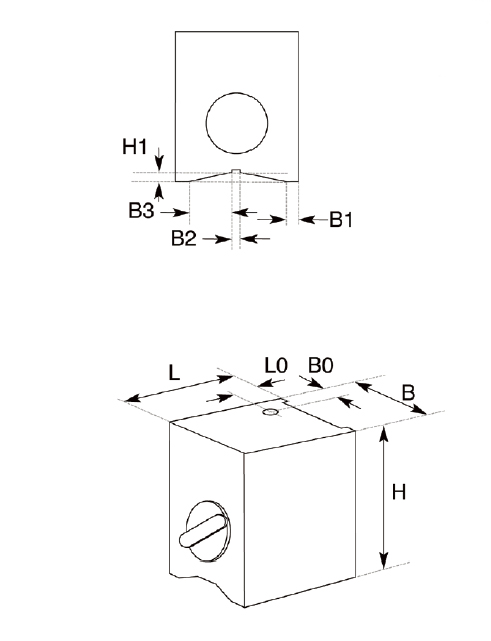 Zeichnung Ersatz-Magnetfuß 100 kg für Magnetstative Gewinde M8