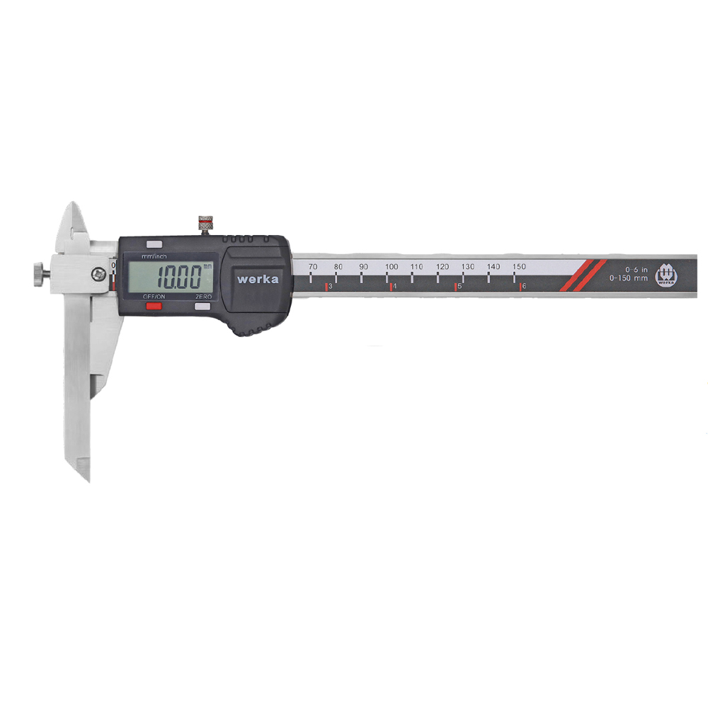 Dig.-Messsschieber mit verschiebbarem Schnabel - 150 mm Messbereich - Ablesung 0,01 - 2254-150 - Messwelt
