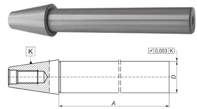 Zeichnung Prüfdorn SK 50, DIN 69871
