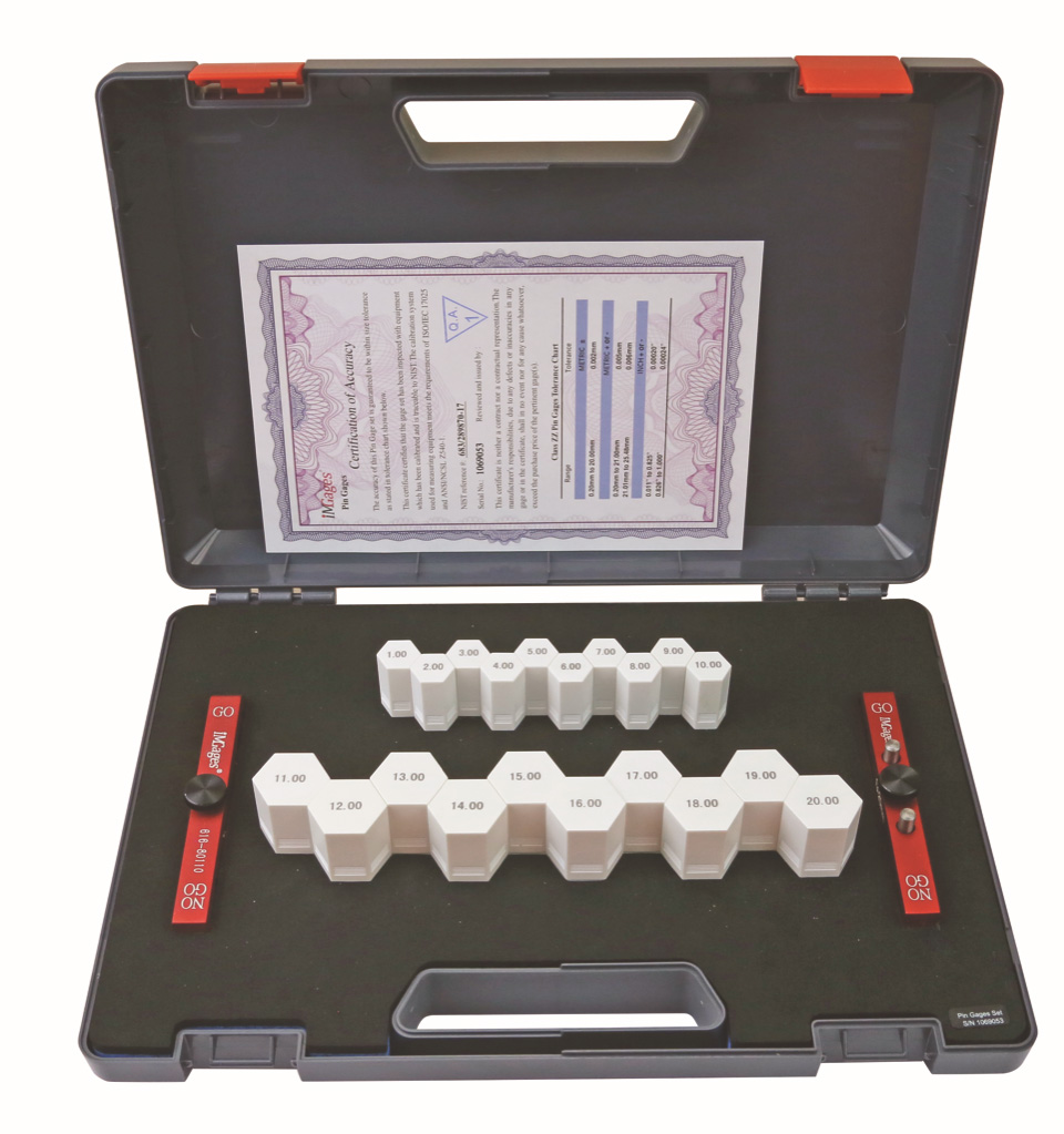 Pin gauges set 1,0 - 20,0 mm 20 pcs. ± 0,004 mm Pin gauges set 1,0 - 20,0 mm 20 pcs. ± 0,004 mm