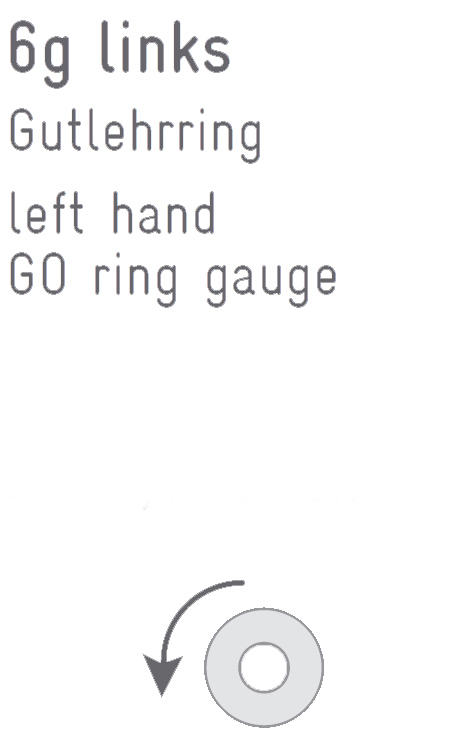 Drawing Thread ring gauge "GO" M 30 x 3,5 - 6g left