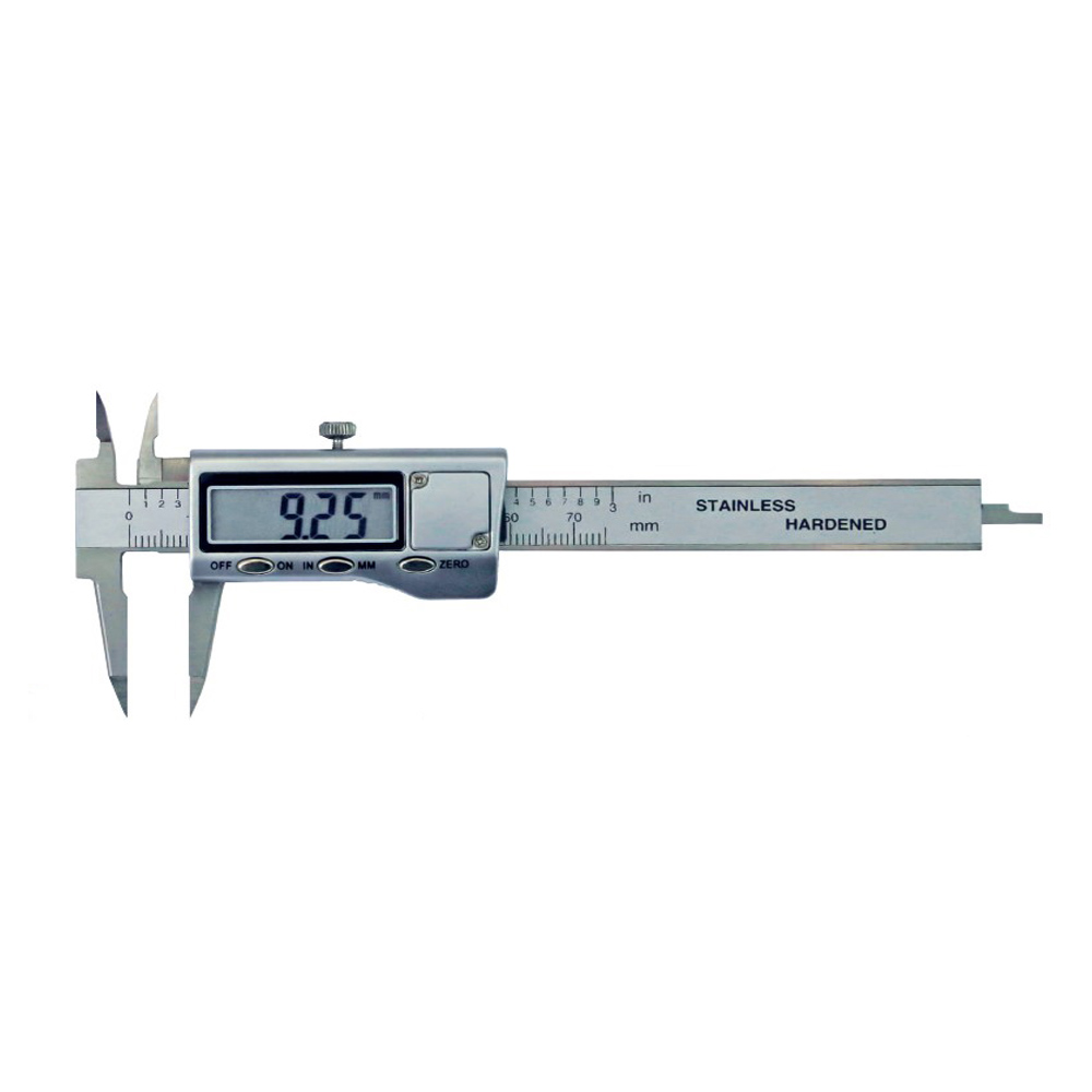 Klein-Messschieber 70 mm digital mit schmalem Schnabel und schmalen Spitzen