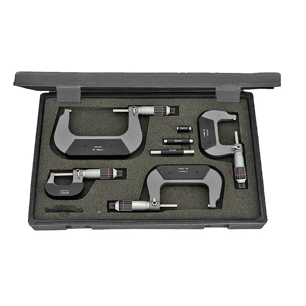 Outside micrometer set 0-100 mm 4-pcs. | DIN 863