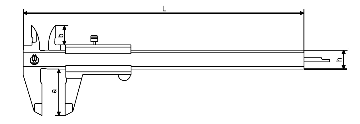 Technical drawing caliper 210-0016T - Messwelt