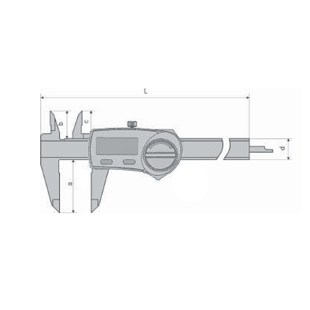 Zeichnung Dig.-Taschen-Messschieber 0 - 150 mm IP 54 DIN 862