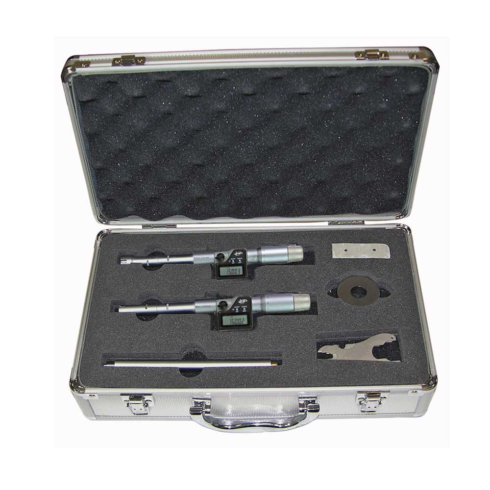 Digital three point internal micrometer set 6 - 12 mm with scale