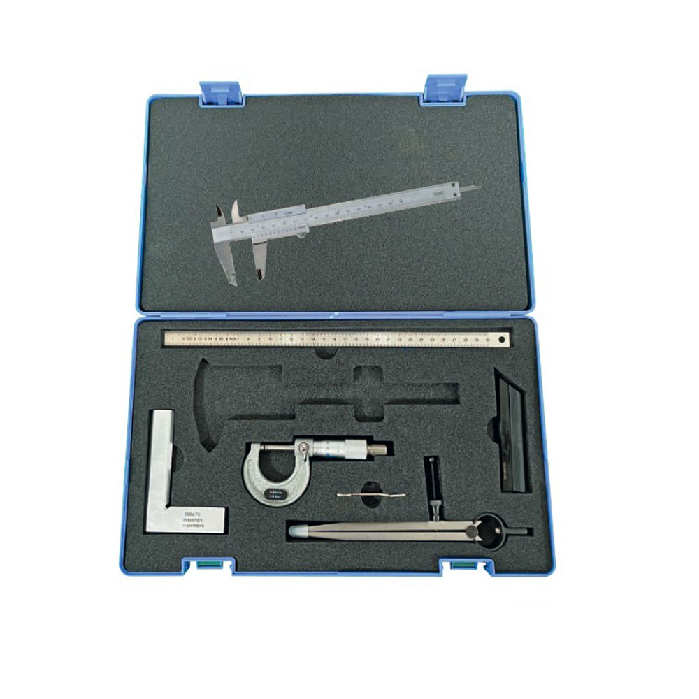 Measuring tool set 6 pcs. in solid plastic case Measuring tool set 6 pcs. in solid plastic case