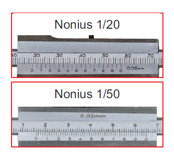 Hinweis Ablesung / Nonius Hinweis Ablesung / Nonius