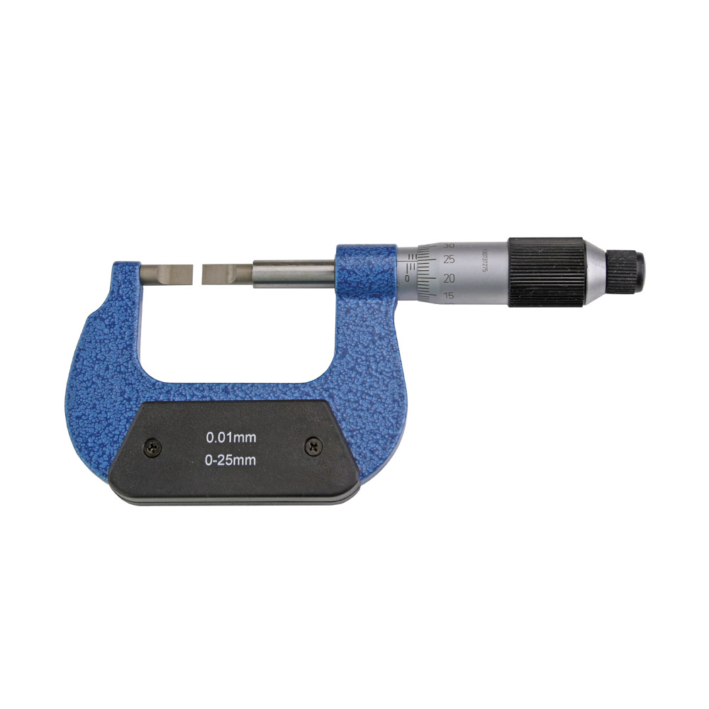 Bügelmessschraube 0 - 25 mm zur Nutenmessung DIN 863 Bügelmessschraube 0 - 25 mm zur Nutenmessung DIN 863