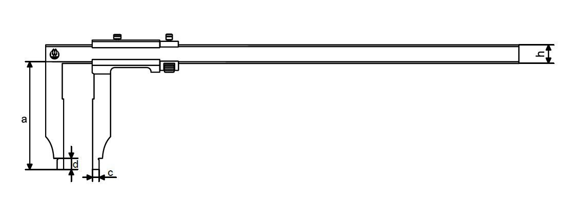 Zeichnung Werkstatt-Messschieber 213-8401 - Messwelt