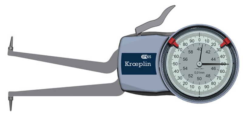 Kroeplin Innen-Schnelltaster H240 40 - 60 mm Messbereich analog