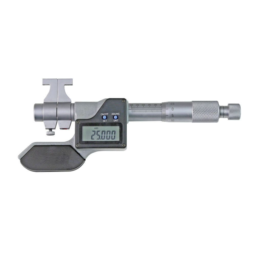 Digital inside micrometer 25 - 50 mm with round carbide measuring faces