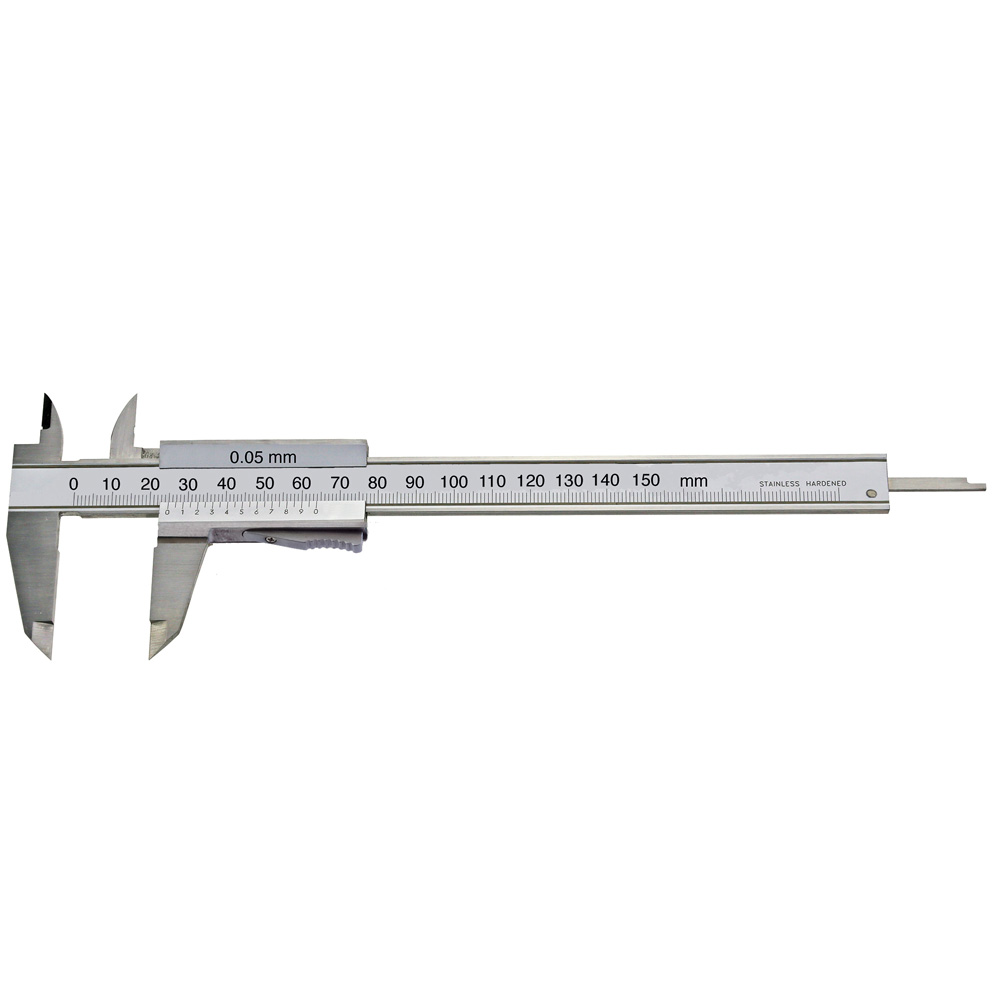 Vernier caliper 0 - 150 mm with large numbers DIN 862 Vernier caliper 0 - 150 mm with large numbers DIN 862