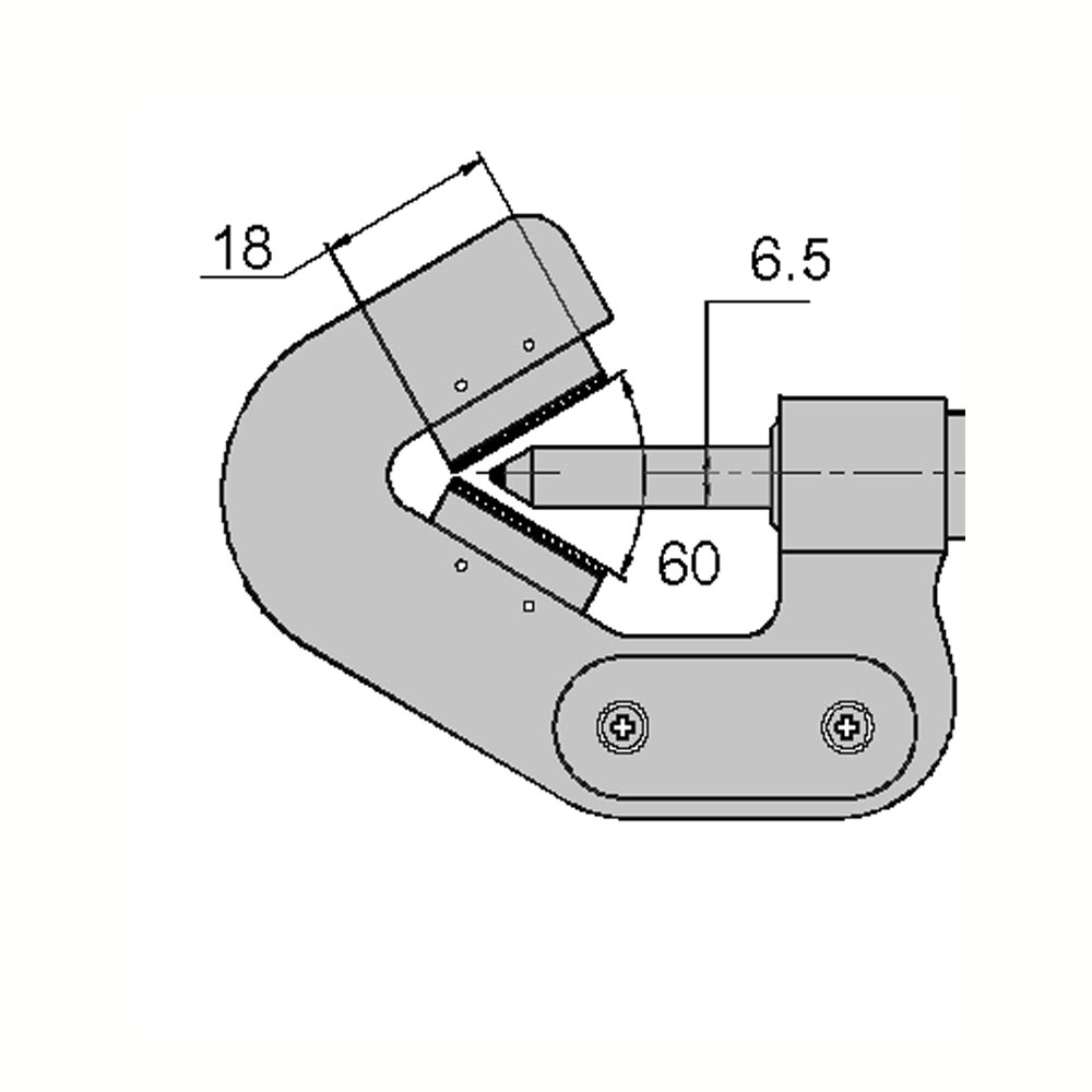 Technical drawing Three point micrometer 1 - 15 mm range