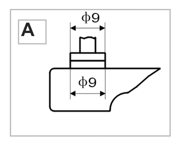 Tellerform A flach Ø 9 mm