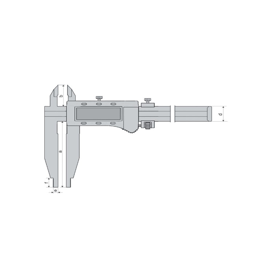 Zeichnung Digital-Werkstatt-Messschieber 600 x 300 mm mit Spitzen 3 V