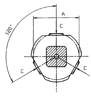 Zeichnung 1 Spannkraftmessgerät Dreibackenfutter 40-400 kN Zeichnung 1 Spannkraftmessgerät Dreibackenfutter 40-400 kN