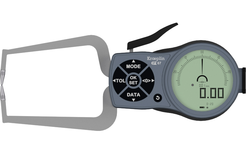 Kroeplin Außen-Schnelltaster K220 0 - 20 mm Messbereich digital Kroeplin Außen-Schnelltaster K220 0 - 20 mm Messbereich digital
