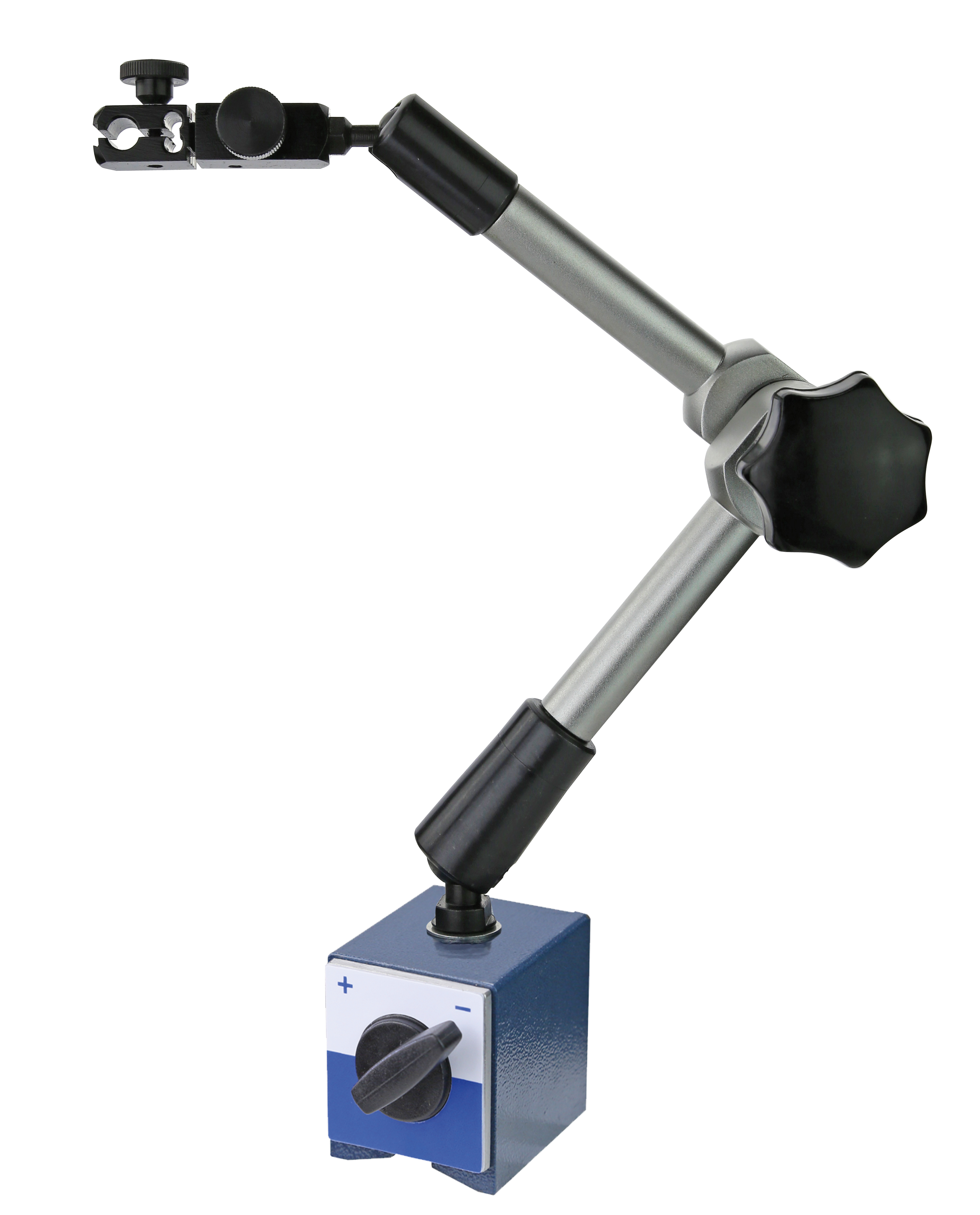 Magnet-Messstativ 80 kg mit Zentralklemmung Gesamthöhe 430 mm Magnet-Messstativ 80 kg mit Zentralklemmung Gesamthöhe 430 mm