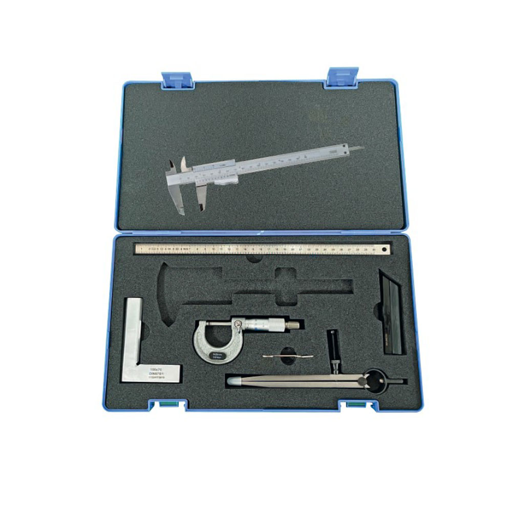 Measuring tool set 6 pcs. in solid plastic case Measuring tool set 6 pcs. in solid plastic case