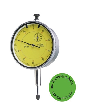 Dial indicator analog 0 - 10 mm range with certificate Dial indicator analog 0 - 10 mm range with certificate