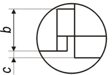 Technical drawing Three point internal micrometer 325-350 mm range digital