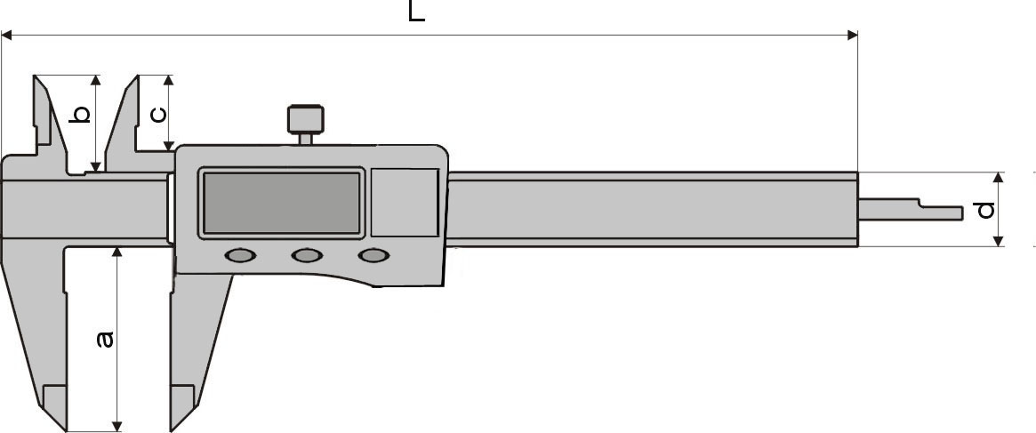 Zeichnung Digitaler Messschieber klein 0-100 mm DIN 862