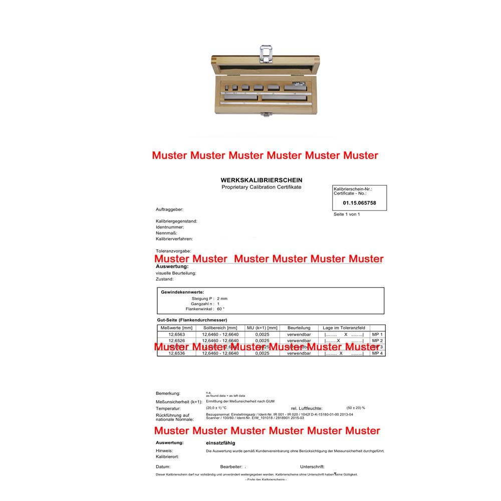 Kalibrierung Parallelendmaß-Prüfsatz 8-teilig für Mikrometer Kalibrierung Parallelendmaß-Prüfsatz 8-teilig für Mikrometer