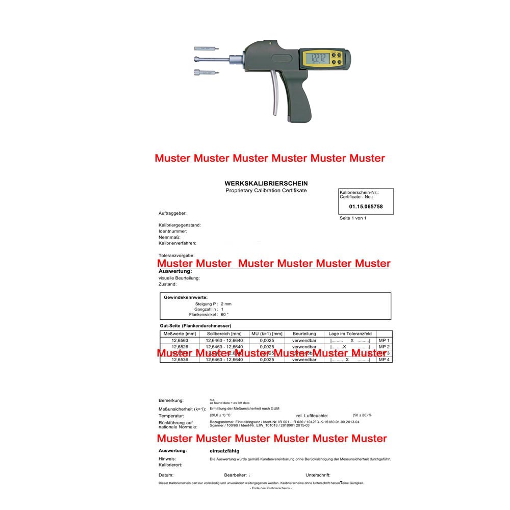 Certificate pistol threepoint internal micrometer set 12 - 20 mm Certificate pistol threepoint internal micrometer set 12 - 20 mm