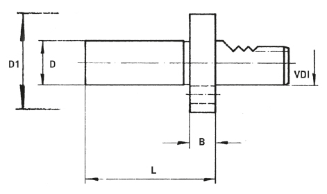 Drawing Test arbor DIN 69880, VDI 20