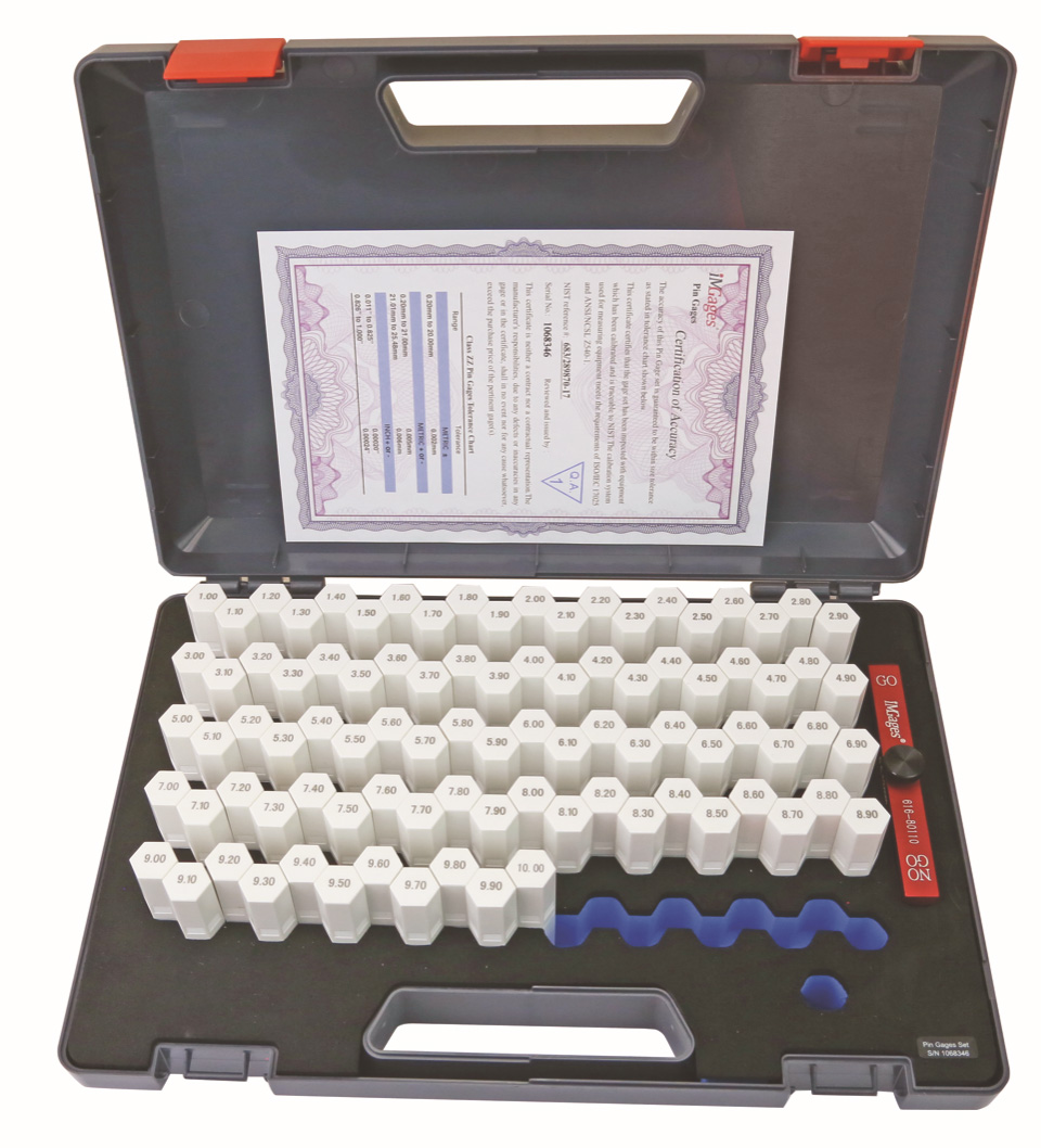 Pin gauges set 1,0 - 10,0 mm 91 pcs. ± 0,004 mm Pin gauges set 1,0 - 10,0 mm 91 pcs. ± 0,004 mm
